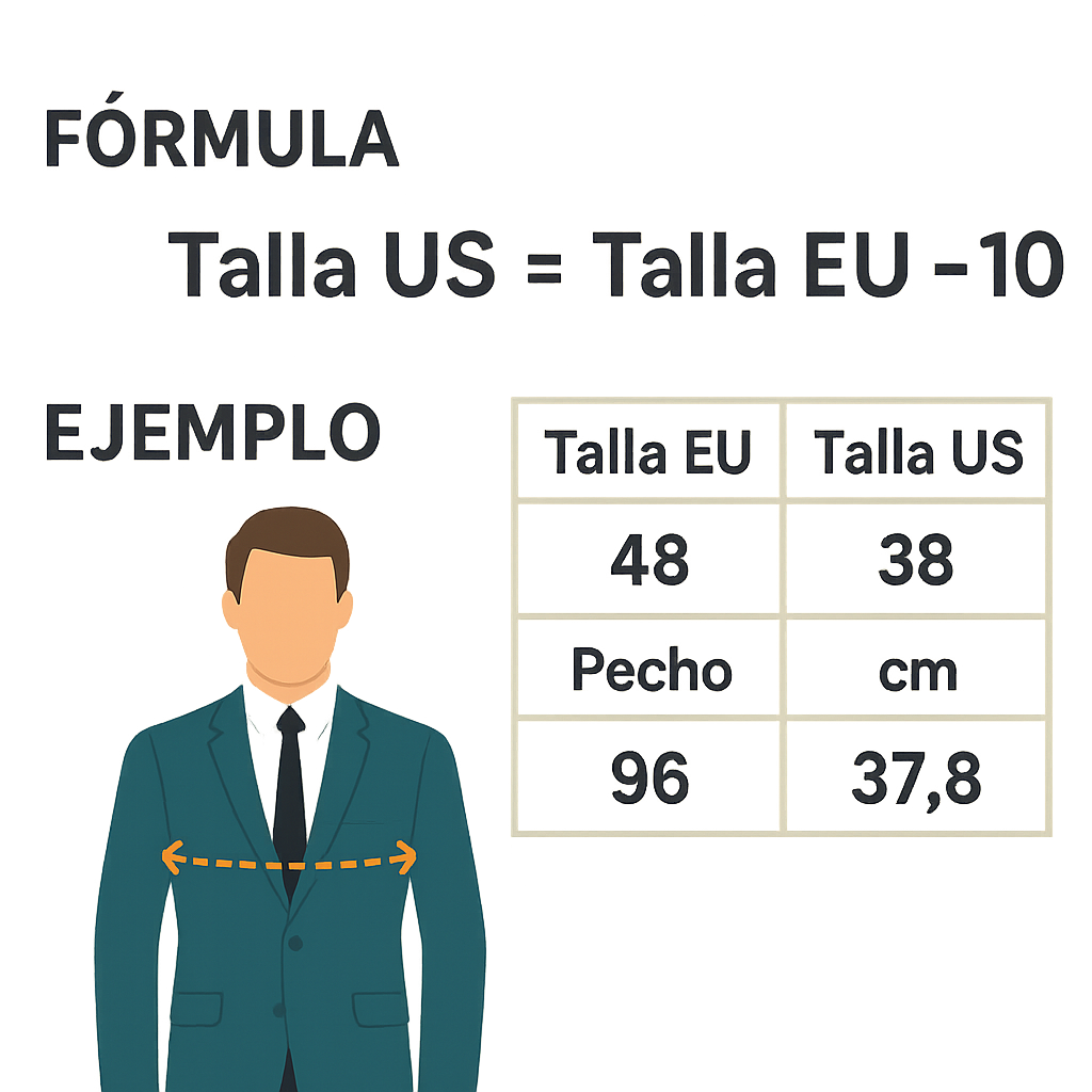 Calculadora Trajes Sacos Hombre Eu A Us Pecho Cm In guía práctica y precisa