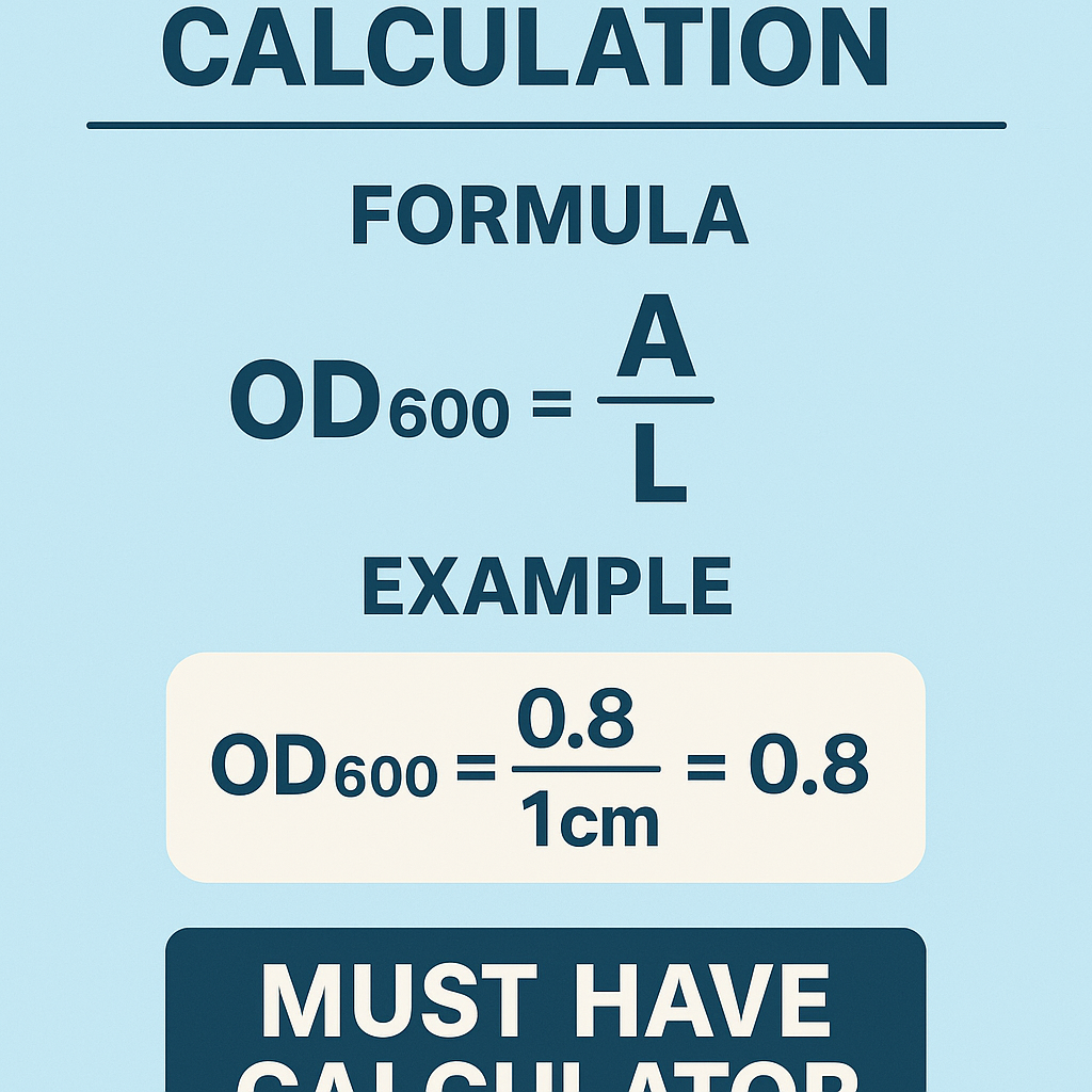 Calculator Optical Density Calculation Od600 Must Have Best guide for accurate measurements
