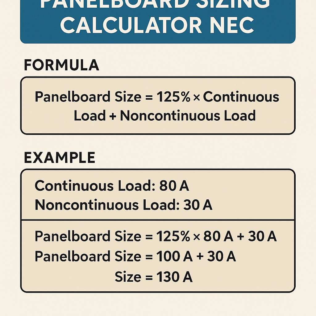 Calculator Panelboard Sizing Calculator Nec Stunning Best guide for accurate loads
