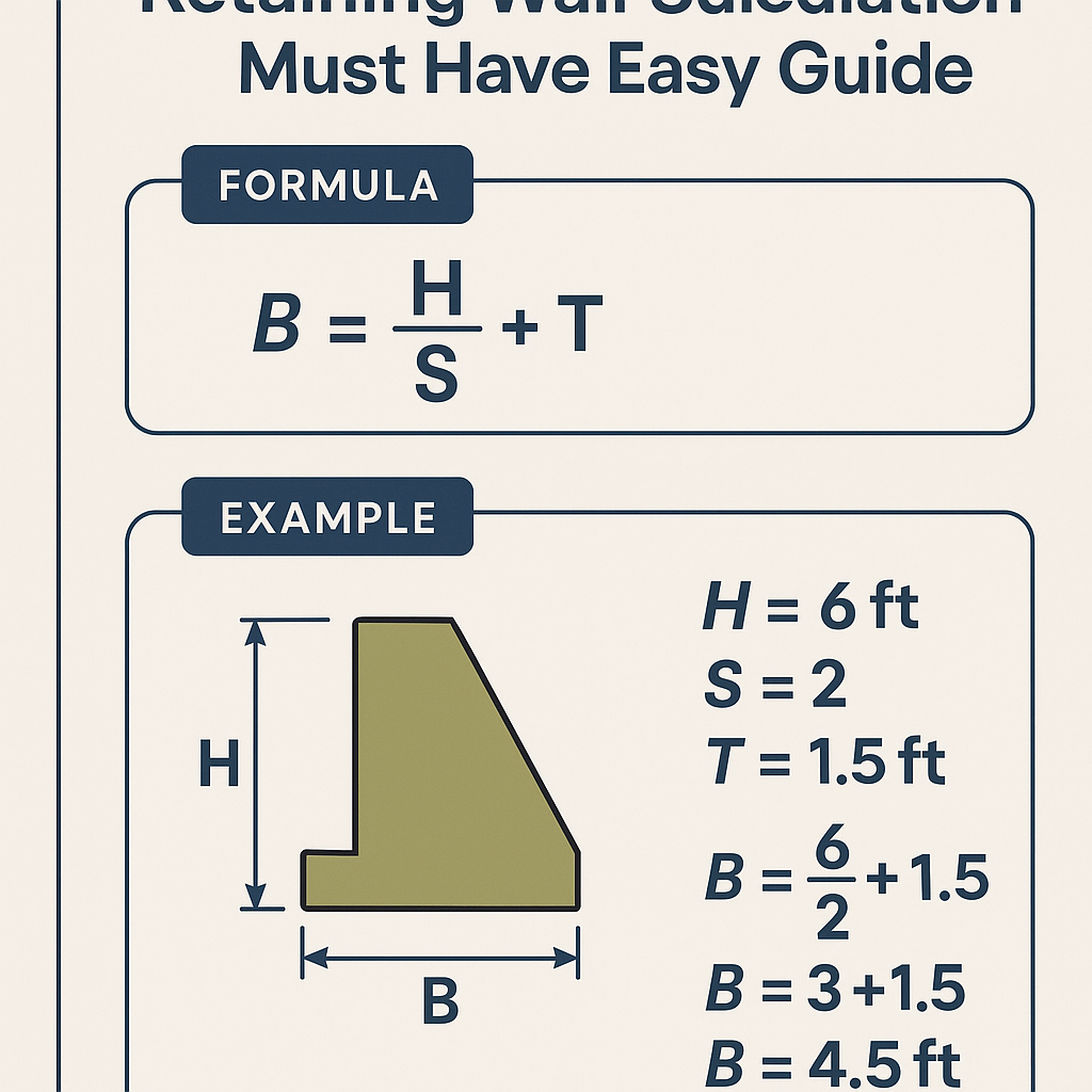 Calculator Retaining Wall Calculation Must Have Easy Guide for Builders