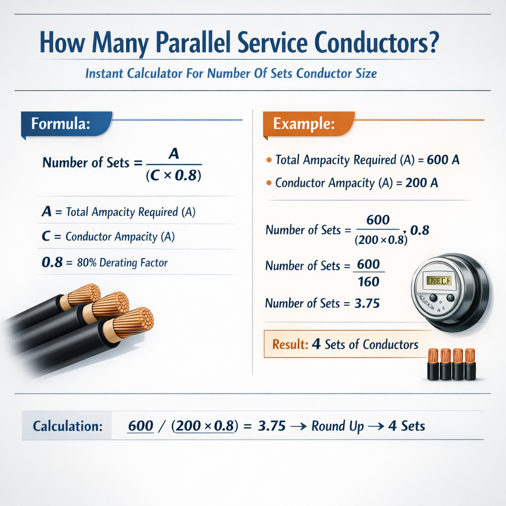 How Many Parallel Service Conductors Instant Calculator For Number Of Sets Conductor Size