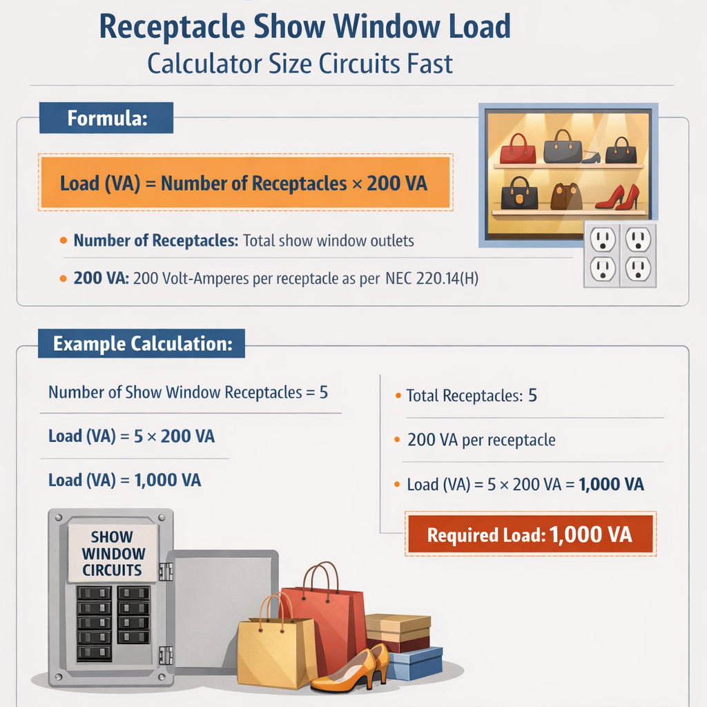 Instant Nec 220 14 Receptacle Show Window Load Calculator Size Circuits Fast
