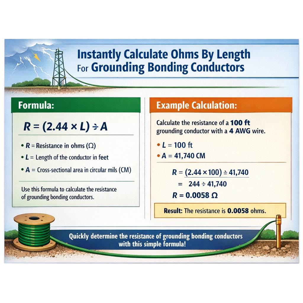 Instantly Calculate Ohms By Length For Grounding Bonding Conductors Guide