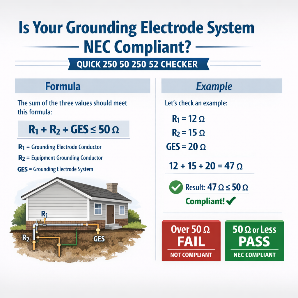 Is Your Grounding Electrode System Nec Compliant Quick 250 50 250 52 Checker guide