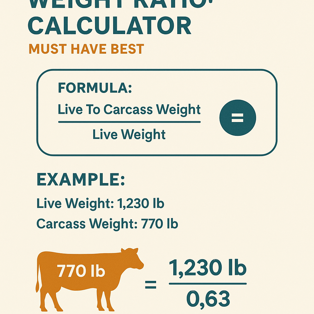 Live to carcass weight ratio calculator must have best tips for accuracy