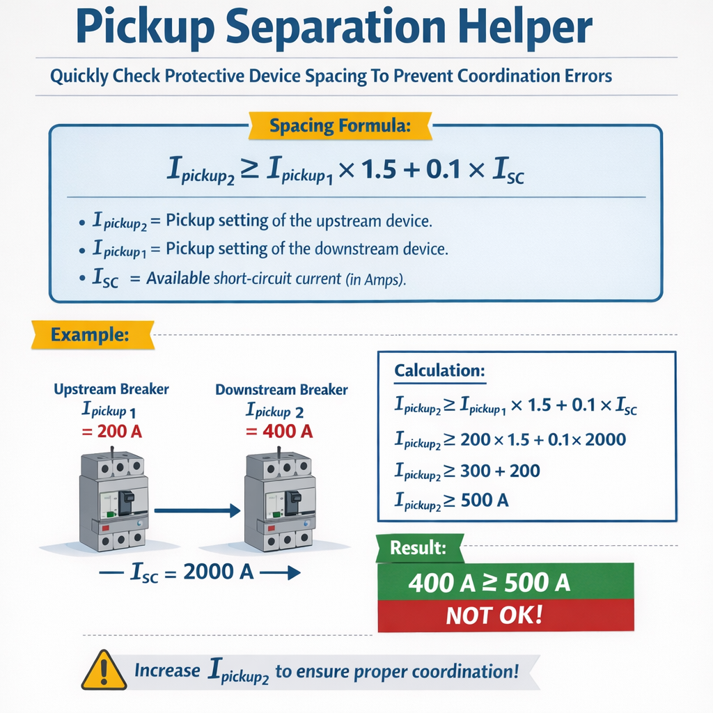 Pickup Separation Helper Quickly Check Protective Device Spacing to Prevent Coordination Errors
