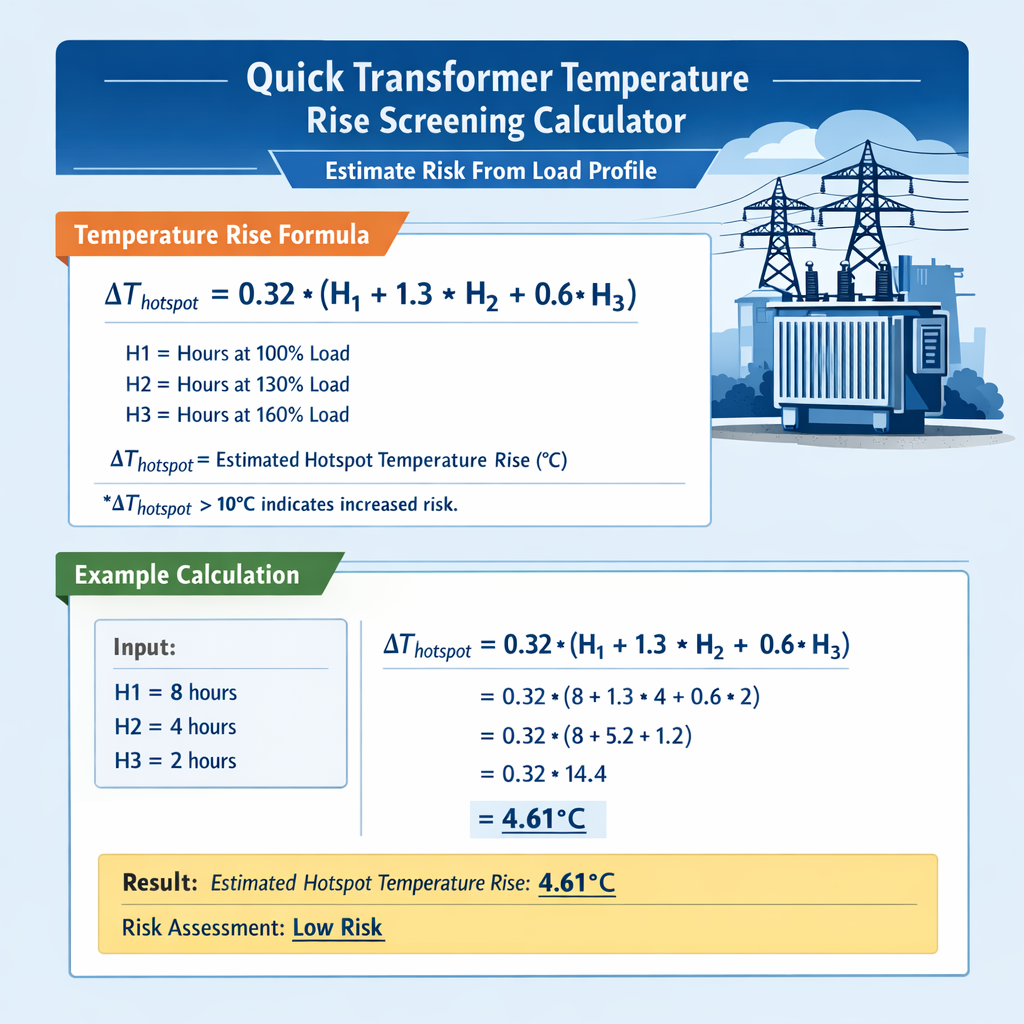 Quick Transformer Temperature Rise Screening Calculator Estimate Risk From Load Profile