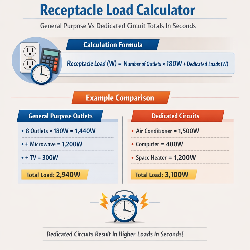 Receptacle Load Calculator General Purpose Vs Dedicated Circuit Totals In Seconds comparison guide