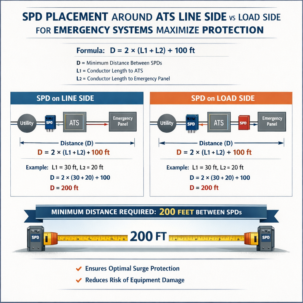 Spd Placement Around Ats Line Side Vs Load Side For Emergency Systems Maximize Protection Best Practices