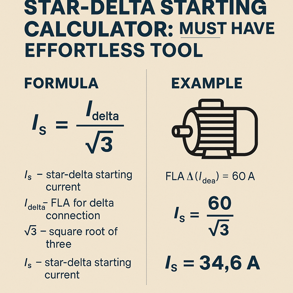 Star Delta Starting Calculator Must Have Effortless Tool for Motor Startup