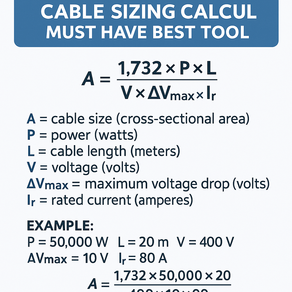 Three Phase Cable Sizing Calculator Must Have Best Tool for Accurate Selection