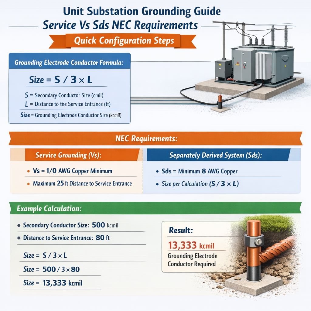 Unit Substation Grounding Guide Service Vs Sds Nec Requirements Quick Configuration Steps