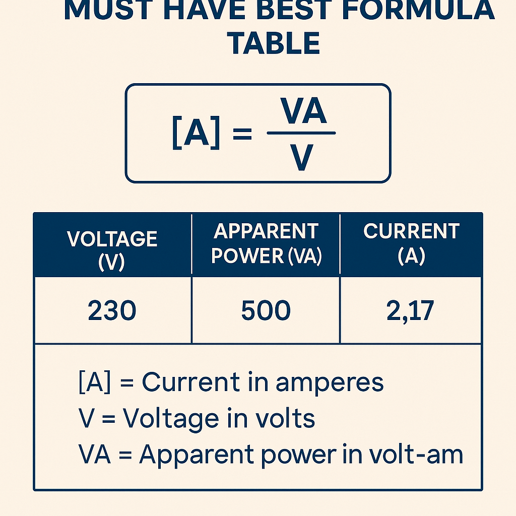 Va To Amp Converter Must Have Best Formula Table for Accurate Calculations